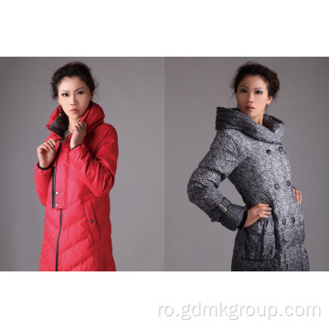 Jachetă de puf lungă de iarnă pentru femei, groasă și caldă Export
